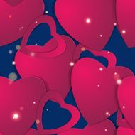 Valentines day Abstract paper hearts Love Valentine background with hearts N16
