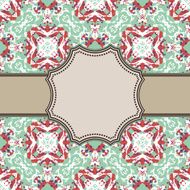 Vintage vector flower frame N46