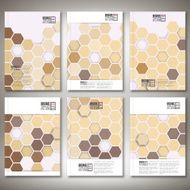 Geometric backgrounds abstract hexagonal patterns Brochure flyer or report for N7