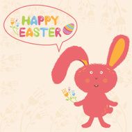 Concept Happy Easter card for hipsters Vector