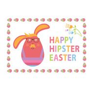 Concept Happy Easter card for hipsters Vector N4