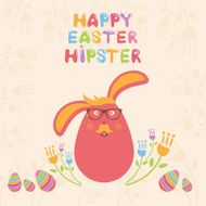Concept Happy Easter card for hipsters Vector N5