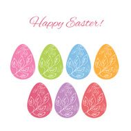 Set of easter eggs Vector N3