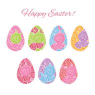 Set of easter eggs Vector N6