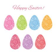 Set of easter eggs Vector N7