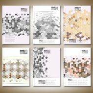 Geometric backgrounds abstract hexagonal patterns Brochure flyer or report for N9