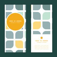 Vector abstract gray yellow rounded squares vertical round frame pattern