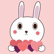 Bunny hold heart