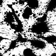 Black and white vector ink splash seamless pattern monochrome N8