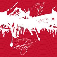 Colorful watercolor graffiti splash overlay elements red N3