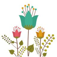 Flowers design vector illustration