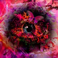 Futuristic colorful eye