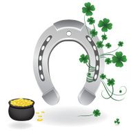 Horseshoe and four leaf clover N2
