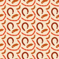 Seamless Background Of Sausages N3