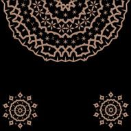 Lace floral colorful ethnic ornament N21