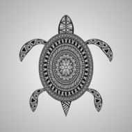 Vector Turtle tattoo style N2