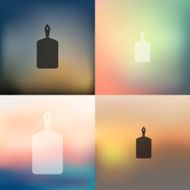 board icon on blurred background