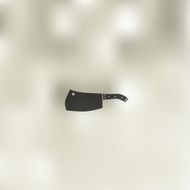 knife icon on blurred background