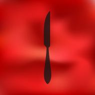 knife icon on blurred background N3