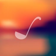 ladle icon on blurred background