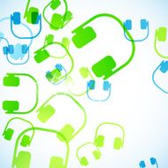 abstract background headphones