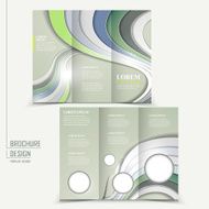 modern technological design for tri-fold brochure