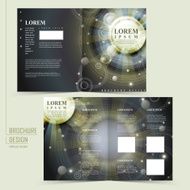 abstract Egypt style design for half-fold brochure