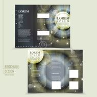 abstract Egypt style design for tri-fold brochure