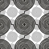 Seamless black and white geometric pattern ornamental N2