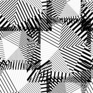 Black and white creative continuous lines pattern contrast