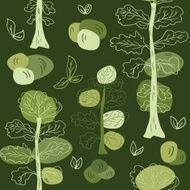 Pastel trees seamless pattern N2