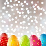 Easter eggs on shiny background N2