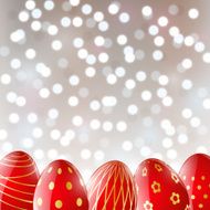Easter eggs on shiny background N3