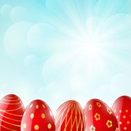 Easter eggs on sunny background N9