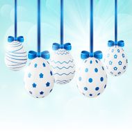 Easter eggs on sunny background N11