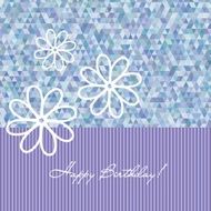 Congratulation birthday card with flowers