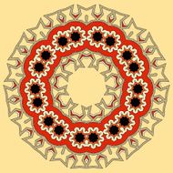 Lace floral colorful ethnic ornament N26