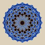 Lace floral colorful ethnic ornament N28