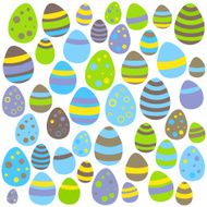 Yellow blue and green easter eggs seamless textute