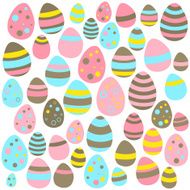 Yellow blue and pink Easter eggs seamless texture