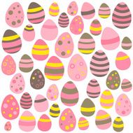 Yellow brown and pink Easter eggs seamless texture