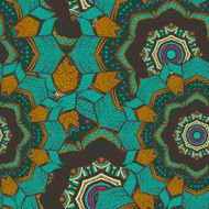 Seamless ethnic pattern of round ornaments N3