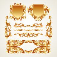 Antiquated ornate patterns Vector illustration
