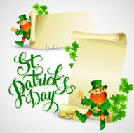 Saint Patrick&#039;s day vector illustration with Leprechaun N3