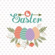 Happy easter card design vector illustration N10
