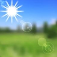Sunny nature abstract design