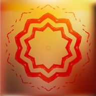 Red spray paint scratches bloody circle flower