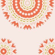 Lace floral colorful ethnic ornament N29