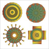 Lace floral colorful ethnic ornament N31