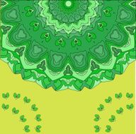 Lace floral colorful ethnic ornament N32